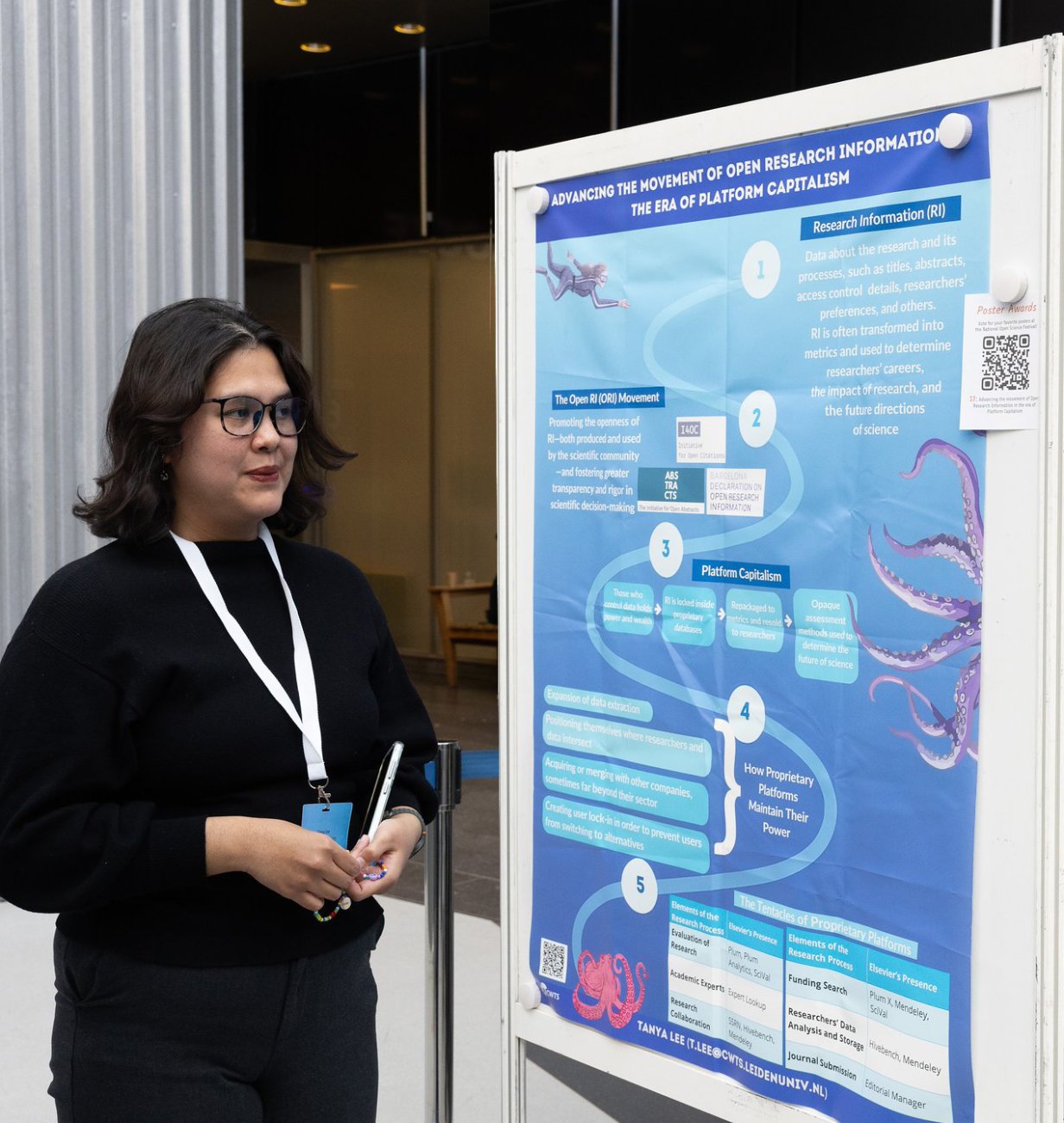 Tanya Lee at the poster presentation
