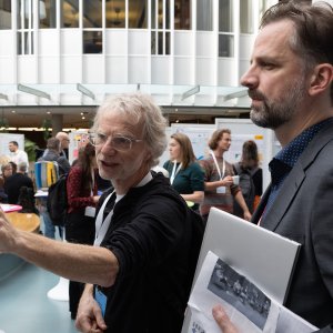 People attending the infomarket and poster presentations